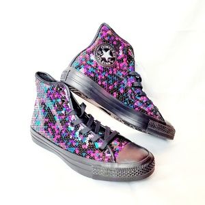 Converse Chuck Taylor Sequin Sneakers Sz 8